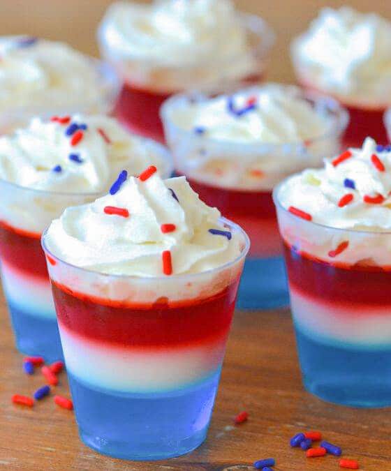 4th of july jello shots