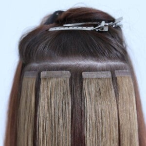 hair extensions for short hair, tape in extensions, keratin extensions