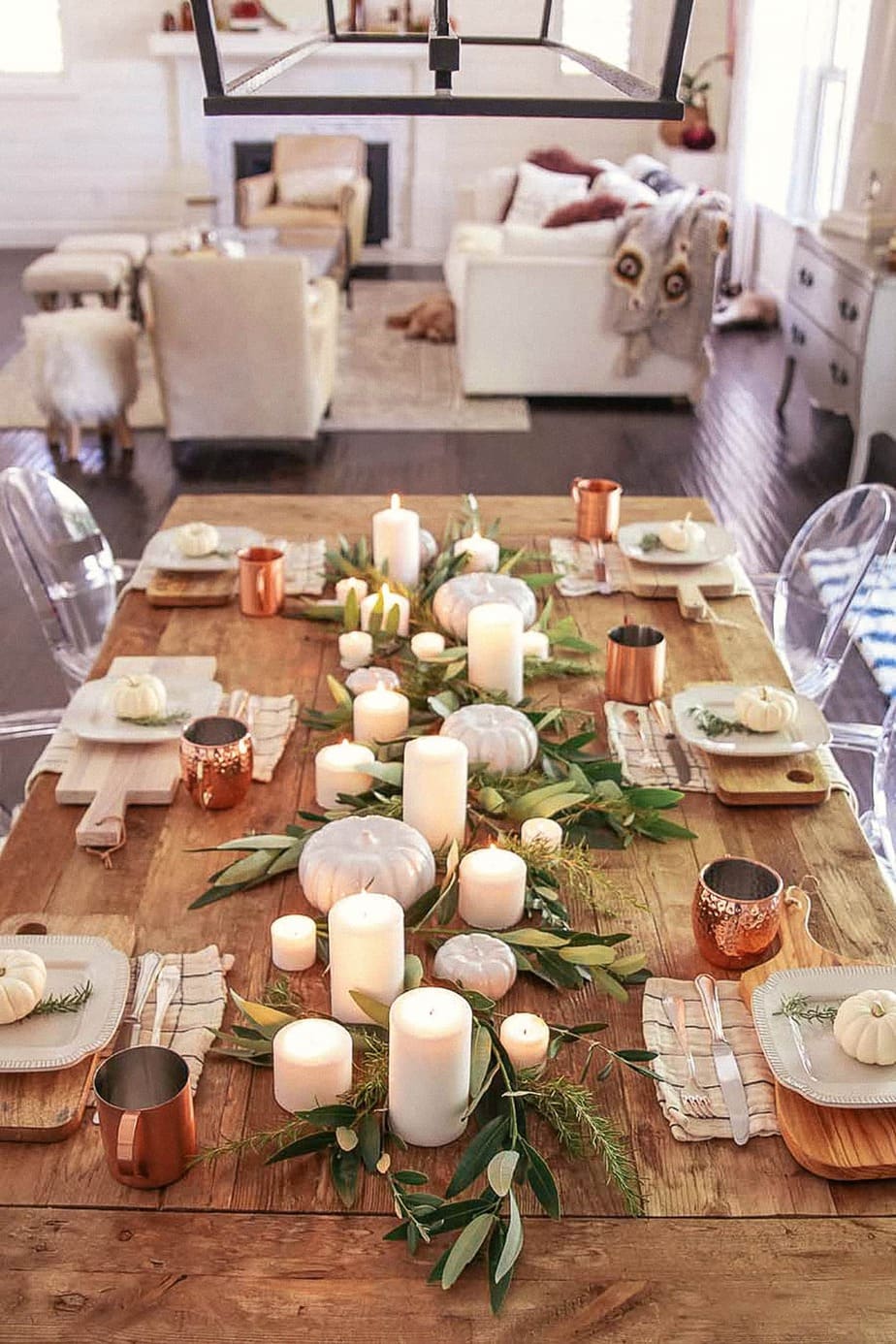 15 Simple & Elegant Fall Tablescapes | Neutral Fall Table ...