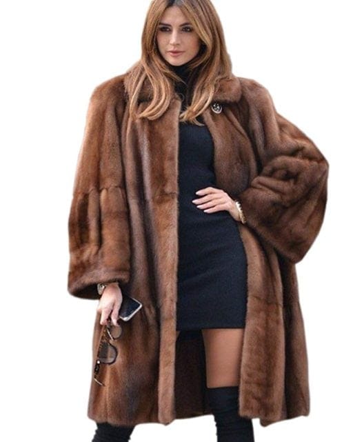 19 faux fur coats on amazon under $50 - Long Brown Faux Fur Coat