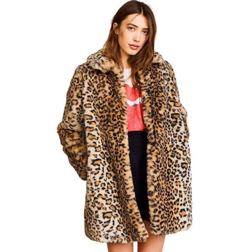 19 faux fur coats on amazon under $50 - Long Leopard Coat
