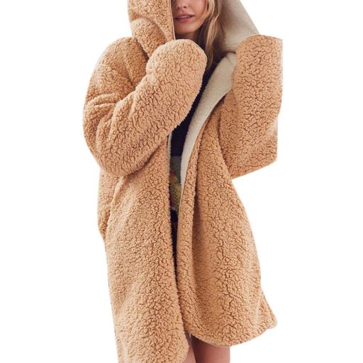 Fuzzy Fleece Casual Coat