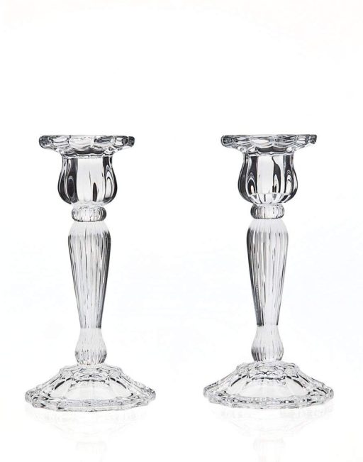 Gorgeous & affordable spring home decor, like floral accents & pastel throws, on Amazon: Triumph Crystal Candlestick Set