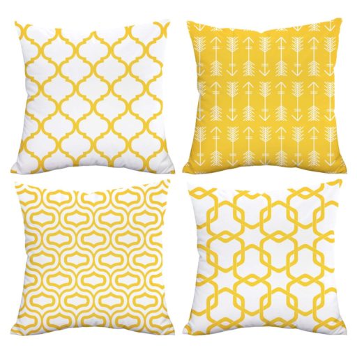 Gorgeous & affordable spring home decor, like floral accents & pastel throws, on Amazon: Lemon Yellow Throw Pillow Case