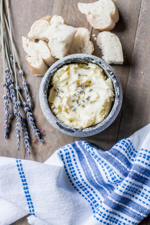 How to make lavender butter // honey butter // honey lavender butter