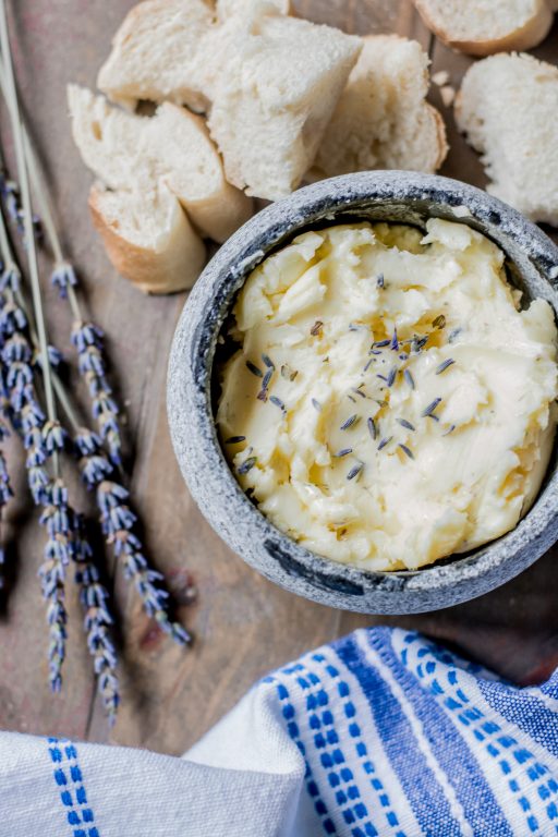 How to make lavender butter // honey butter // honey lavender butter