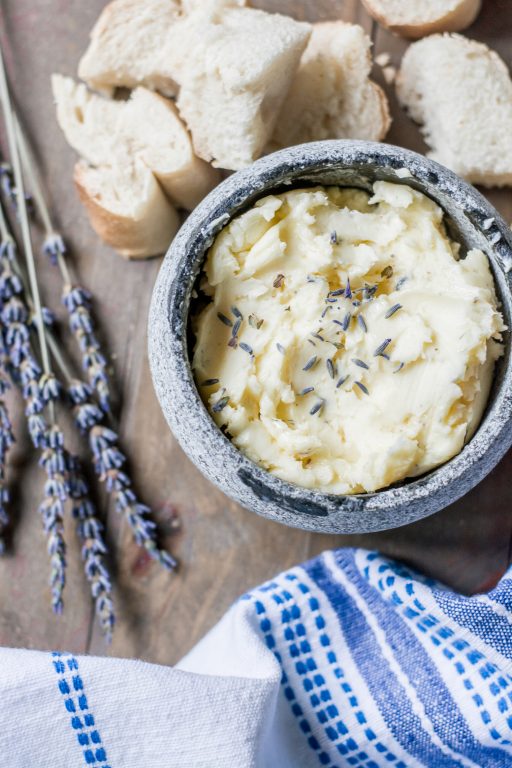 How to make lavender butter // honey butter // honey lavender butter