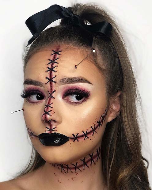 Stitched Doll Makeup