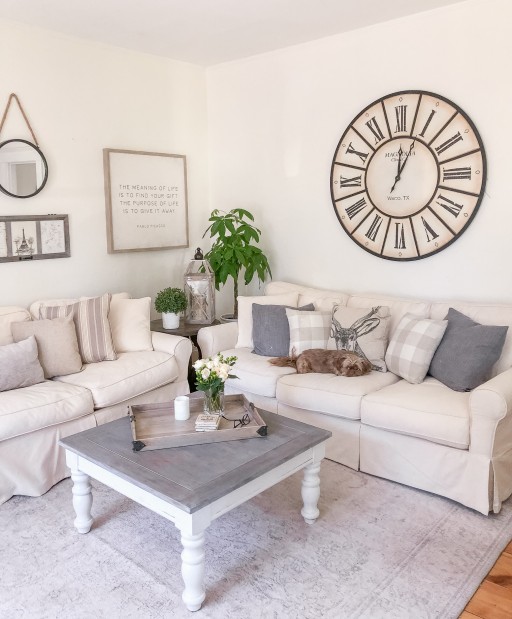 White Living Room Reveal With Raymour & Flanigan