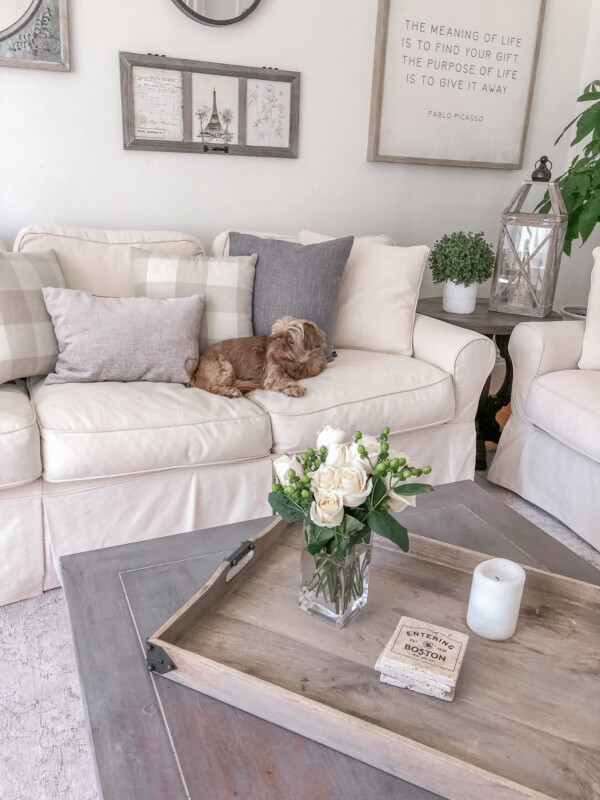 White Living Room Reveal With Raymour & Flanigan