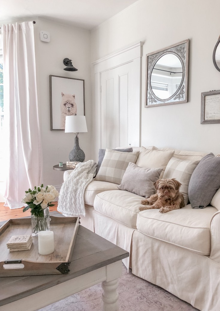 White Living Room Reveal With Raymour & Flanigan