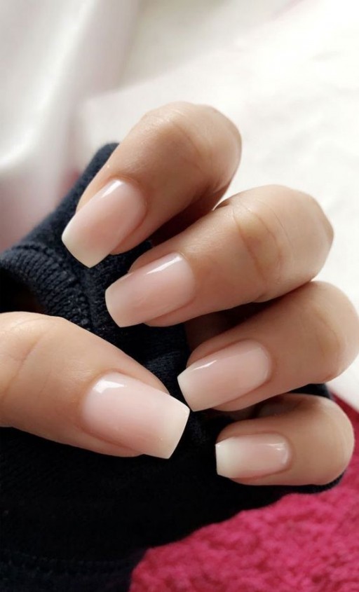 Pink nails examples, the trendiest pink nail colors to use: Soft Pink Ombre Nails