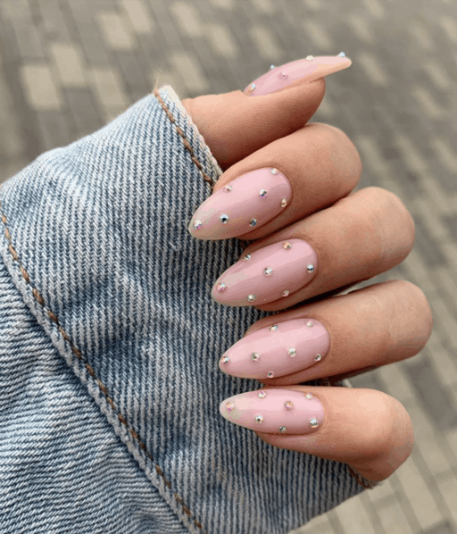 Pink nails examples, the trendiest pink nail colors to use: Sparkle Bling Nails