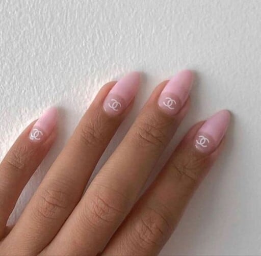 pink nails examples, the trendiest pink nail colors to use: Chanel Pink Tips