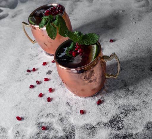 pomegranate moscow mule, easy, homemade moscow mule, different mule drinks