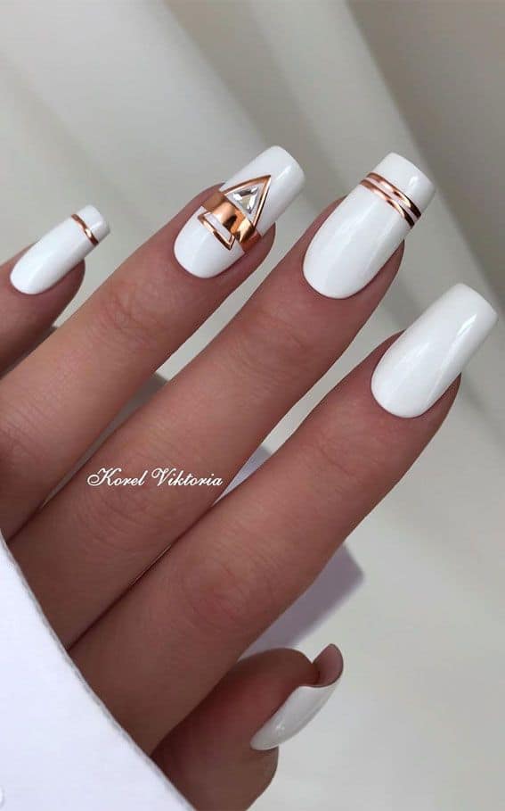 48 Most Beautiful Nail Designs to Inspire You – Silver Line Neutral Nails |