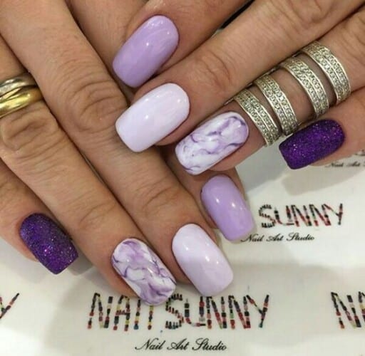 40+ Beautiful Purple Nails Inspiration Photos + Trends |