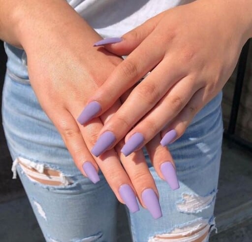 Trending beautiful purple nails for inspiration - True Purple