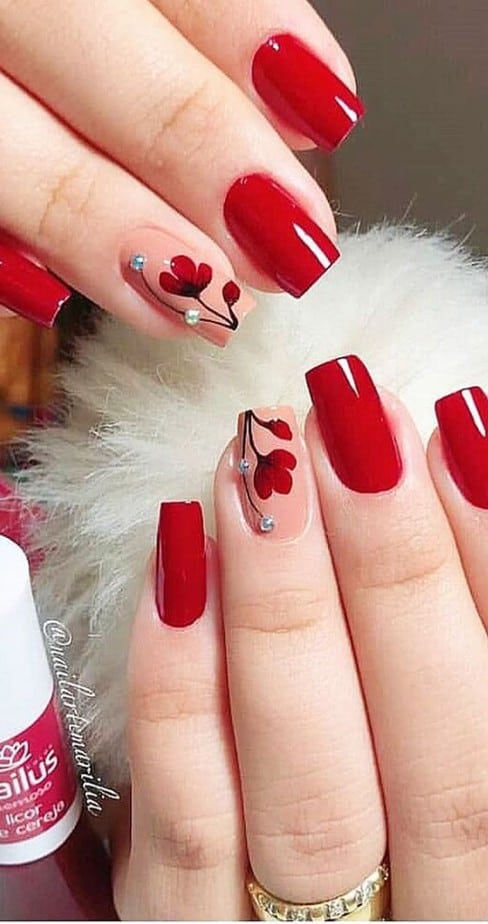 The Hottest Red Nail Designs Of 22 Red Nails To Try This Year