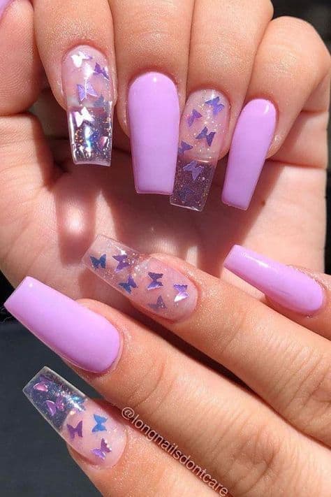 Fabulous Purple Acrylic Nails 5832