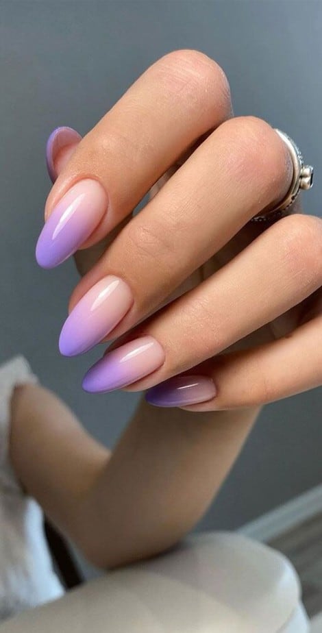 Trending beautiful purple nails for inspiration - Purple Ombre