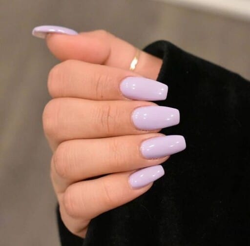 light purple sns nails