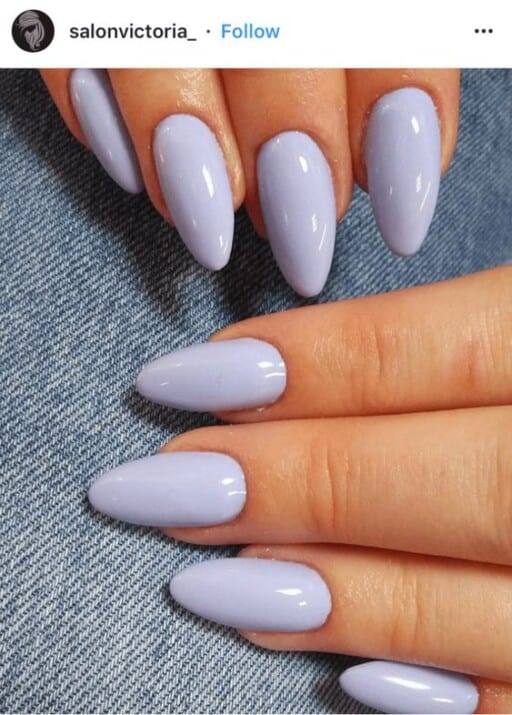 Trending beautiful purple nails for inspiration - Light Periwinkle