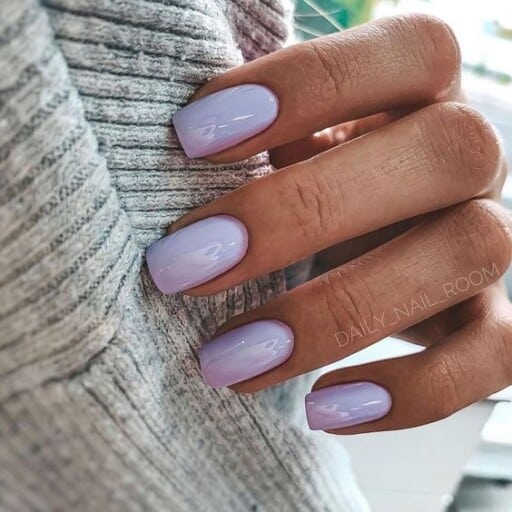 light purple sns nails