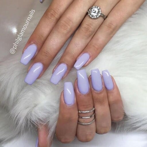 Trending beautiful purple nails for inspiration - True Purple