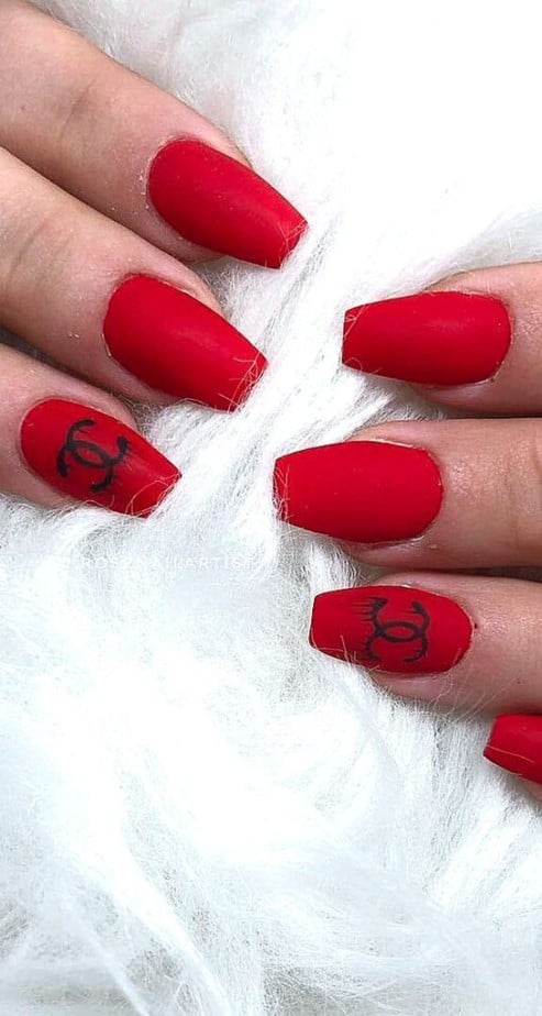 The Hottest Red Nail Designs Of 22 Red Nails To Try This Year