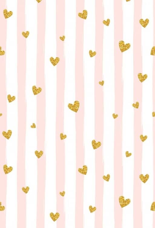 Romantic wallpapers for free download - Gold Hearts