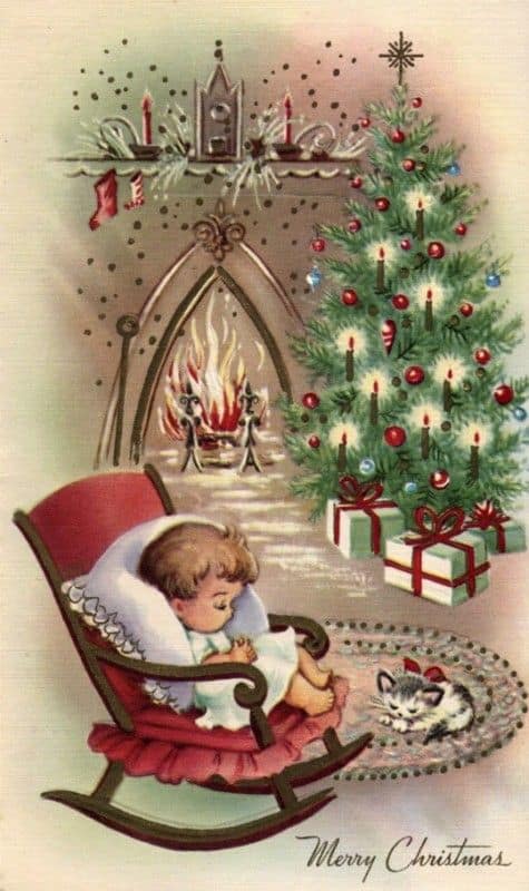 vintage christmas iphone wallpaper