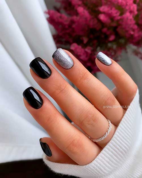 Beautiful manicure. Winter manicure. Well-groomed female hands with jewelry  rings on the background of a warm woolen sweater. Fashionable autumn-winter  nail color. modern stylish dark gel polish. Stock Photo | Adobe Stock