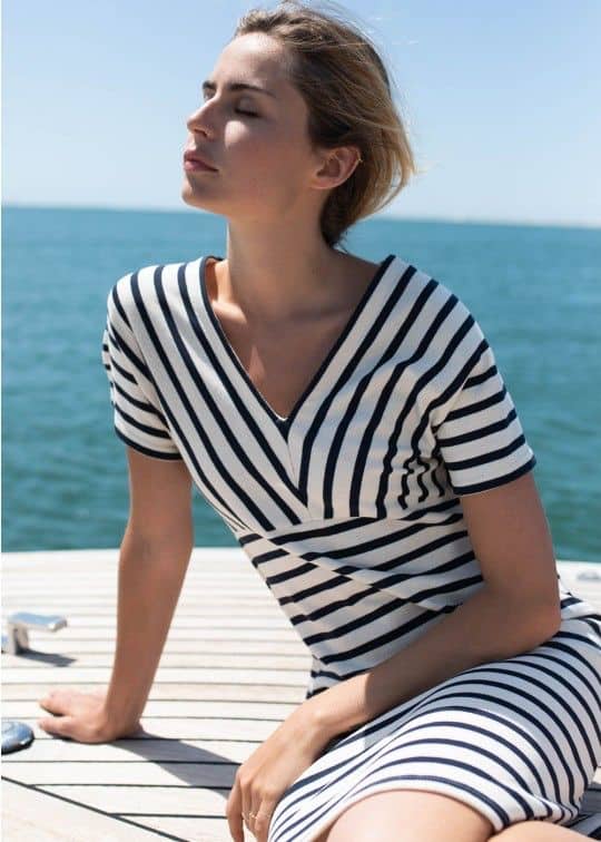 MENERBES Breton Striped Dress by Romain Brifault _ Heavyweight Cotton