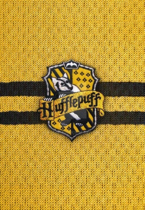 Hufflepuff house banner in black and yellow HD wallpaper download