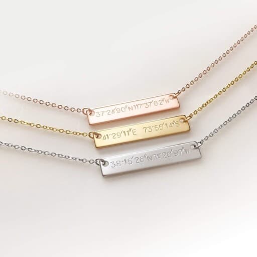 Adorable unique gift ideas for best friends - Exact Place Necklaces