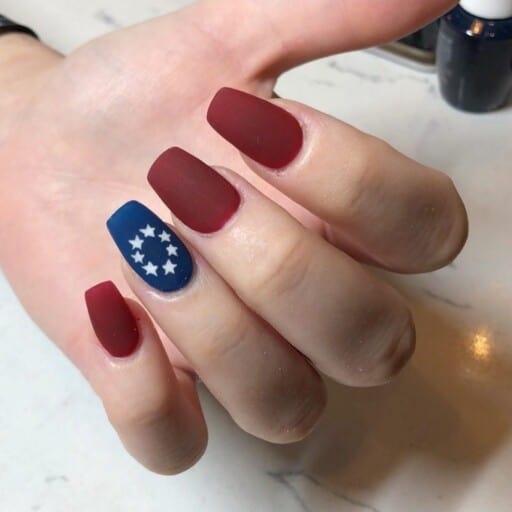 4th of July nails | red, white, and blue nails