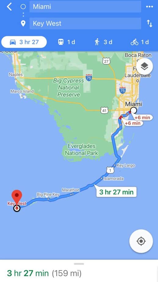 How Long Is The Drive From Miami To Key West By Car