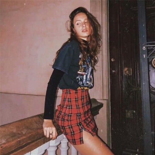 Grunge outfit inspiration for every season, grunge outfit aesthetic: Red Plaid & Grunge Top
