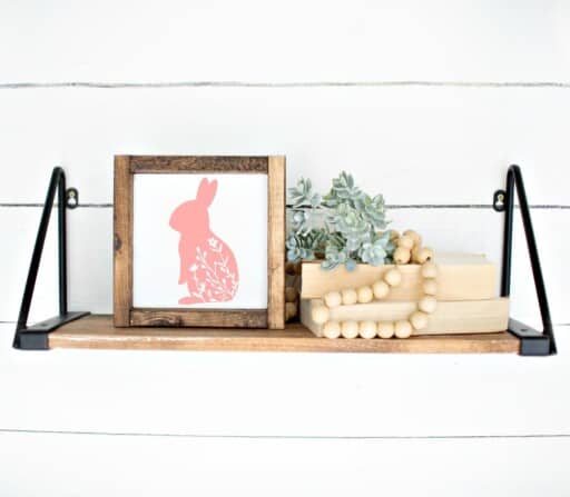 Charming floral bunny sign. Welcome spring with a touch of floral charm! Shop similar signs on Etsy.