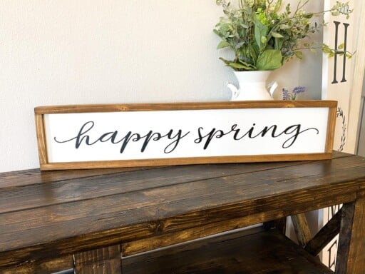 Celebrate spring with a cheerful 'Happy Spring' framed sign. Shop for unique spring decor on Etsy.
