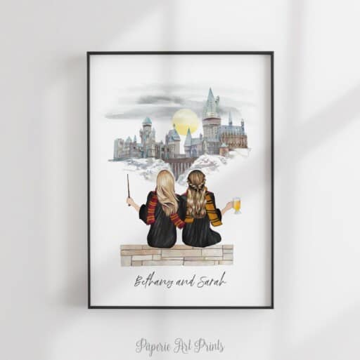 Adorable unique gift ideas for best friends - Harry Potter BFF Print