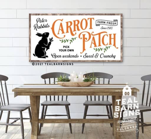Rustic 'Carrot Patch' sign. Add a touch of spring charm to your garden decor. Shop similar signs on Etsy