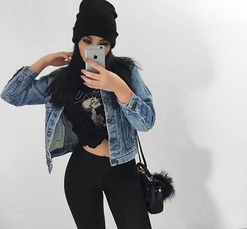 Grunge outfit inspiration for every season, grunge outfit aesthetic: Black & Jean