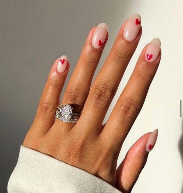 55+ Heart Nails Designs For A Sleek Manicure