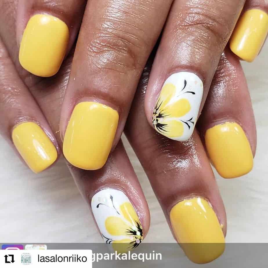 35+ Yellow Nails Designs For A Sunny Manicure