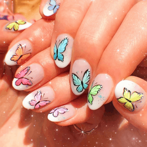 32+ Examples Of Butterfly Nails For A Happy Manicure