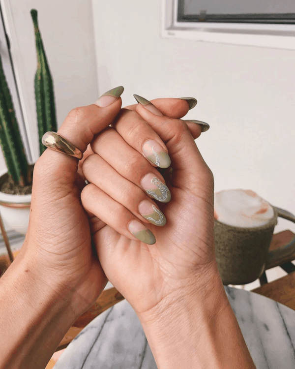 sage green nails pinterest