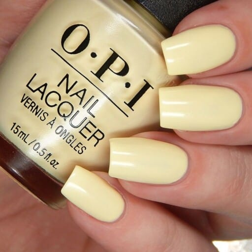 Trendy yellow nail designs for a sunny manicure: Pastel Yellow Color