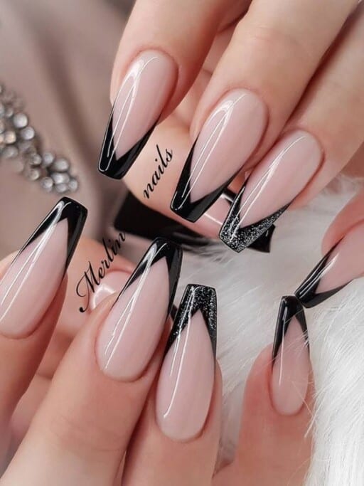 French tip nails21